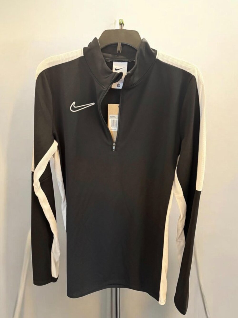 Nike Dri-FIT Strike Women's XS Black White 1/4 Zip Soccer Training Top NWT